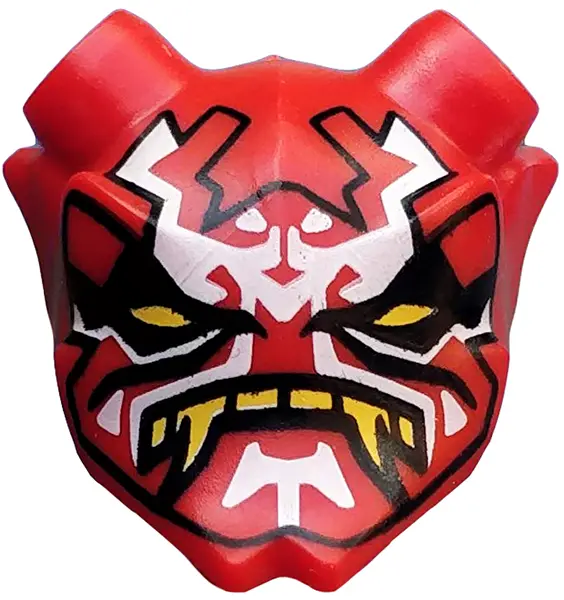 Red Minifigure, Visor Mask Ninjago Oni with Mask of Vengeance Pattern