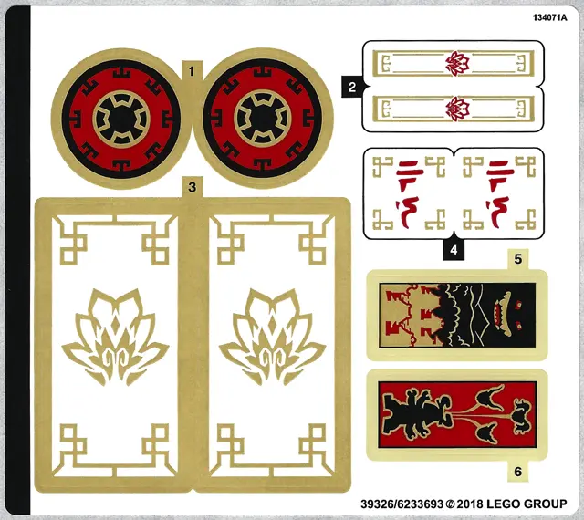 Sticker Sheet for Set 70643 - (39326/6233693)