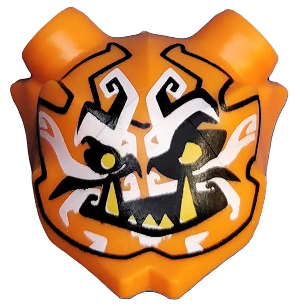 Orange Minifigure, Visor Mask Ninjago Oni with Mask of Deception Pattern