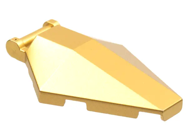 Metallic Gold Windscreen 6 x 4 x 1 Hexagonal with Bar Handle