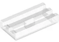 Tile, Modified 1 x 2 Grille with Bottom Groove