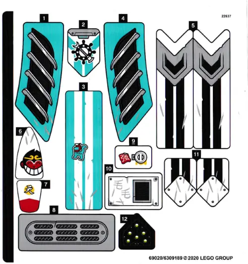Sticker Sheet for Set 80014 - (69020/6309189)