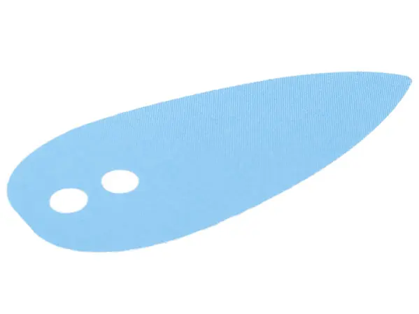Medium Blue Cloth Play Cube Accent Bunny Ear with 2 Holes - Traditional Starch Fabric