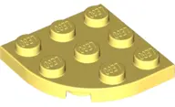Bright Light Yellow Plate, Round Corner 3 x 3
