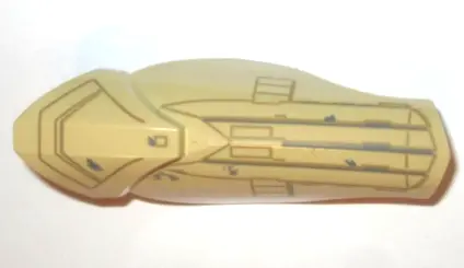 Tan Large Figure Armor, Leg Shin Guard with Ball Joint Socket and Scarif Trooper Pattern