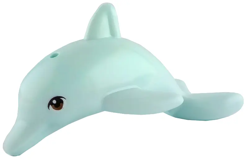 Aqua Dolphin, Friends Style, Jumping with Bottom Axle Holder with Reddish Brown Eyes Pattern
