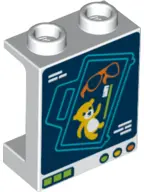 White Panel 1 x 2 x 2 with Side Supports - Hollow Studs with X-Ray Baggage Scanner and Luggage Conte