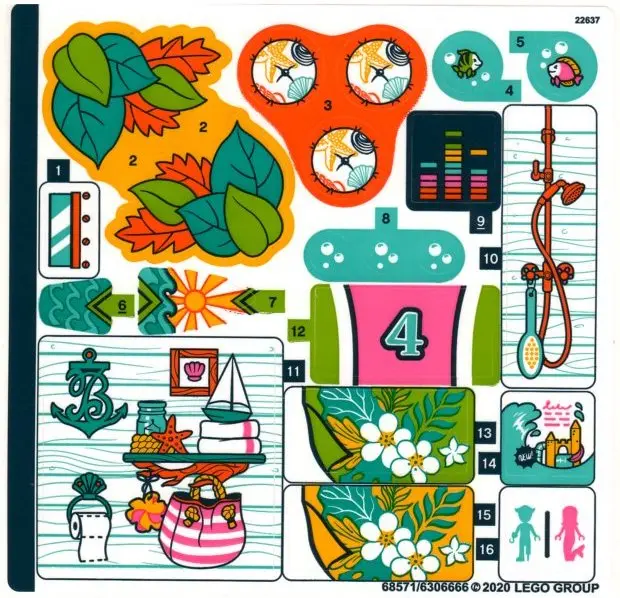 Sticker Sheet for Set 41428 - (68571/6306666)