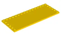 Yellow Tile, Modified 6 x 16 with Studs on Edges