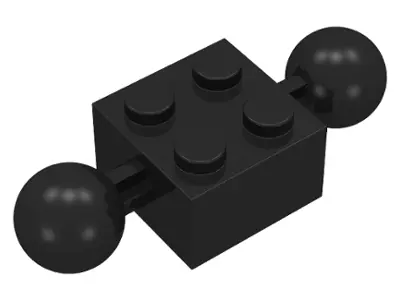 Black Technic, Brick Modified 2 x 2 with 2 Ball Joints