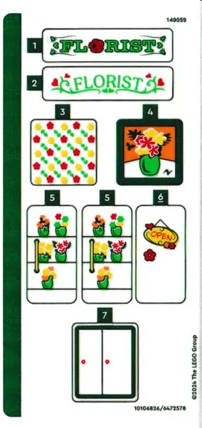 Sticker Sheet for Set 40680 - (10106826/6472578)