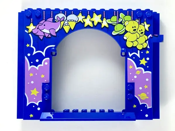 Blue Panel 4 x 16 x 10 with Medium Lavender Cloud with Stars and Planets, Carnival Prizes Pattern
