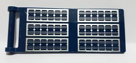 Dark Blue Flag 7 x 3 with Bar Handle with Solar Panels Pattern