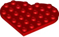 Red Plate, Round 6 x 6 Heart