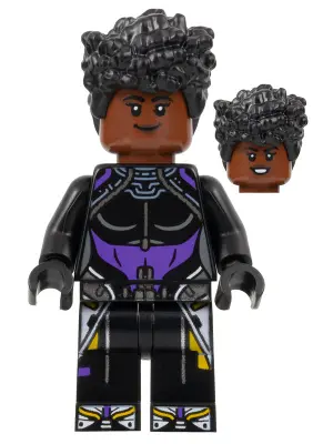 Shuri - Black and Dark Purple Top