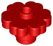 Red Plant Flower 2 x 2 Rounded - Open Stud
