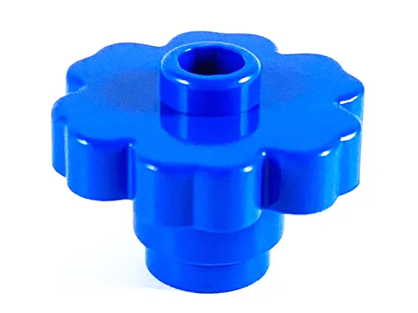 Blue Plant Flower 2 x 2 Rounded - Open Stud