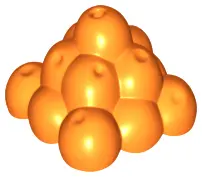 Orange Duplo Fruit Pyramid - Indented Base