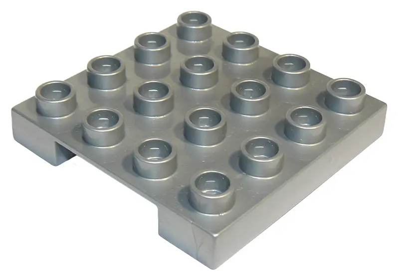 Flat Silver Duplo Loading Pallet 4 x 4 Smooth Side