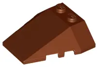 Reddish Brown Wedge 4 x 4 Triple with Stud Notches