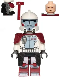 Clone ARC Trooper Hammer, Rancor Battalion (Phase 2) - Dark Red Cloth Pauldron, Black Cloth Kama, La
