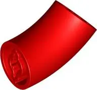 Red Brick, Round 2 x 2 D. 45 degrees Elbow (27.7mm Standing Height)
