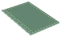 Sand Green Tile, Modified 10 x 16 with Studs on Edges and Bar Handles