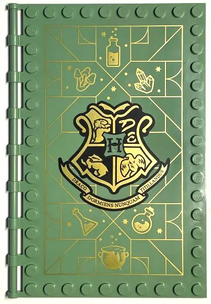 Sand Green Tile, Modified 10 x 16 with Studs on Edges and Bar Handles with Hogwarts Potions Class Pa