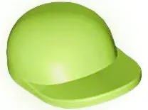 Lime Minifigure, Headgear Cap - Short Curved Bill