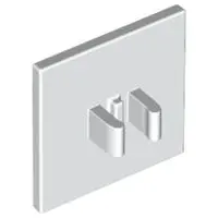 White Road Sign 2 x 2 Square with Clip