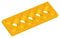 Bright Light Orange Technic, Plate 2 x 6 with 5 Holes