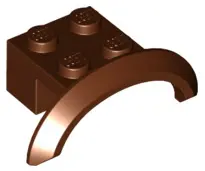 Reddish Brown Vehicle, Mudguard 4 x 2 1/2 x 1 with Arch Round