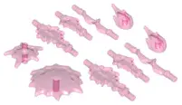 Trans-Dark Pink Power Bursts, 10 in Bag (Multipack)
