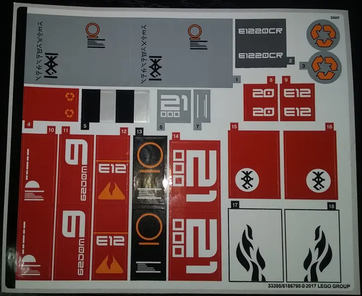 Sticker Sheet for Set 70615 - (33395/6186795)