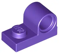 Dark Purple Plate, Modified 1 x 2 with Pin Hole on Top