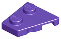 Dark Purple Wedge, Plate 2 x 2  Left