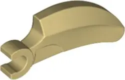 Tan Barb / Claw / Horn / Tooth with Clip, Curved