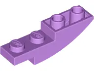 Medium Lavender Slope, Curved 4 x 1 Inverted