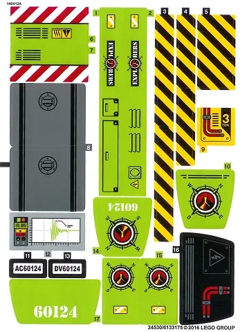 Sticker Sheet for Set 60124 - International Version - (24530/6133175)
