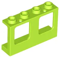 Lime Window 1 x 4 x 2 Plane, Single Top Hole and Single Bottom Hole for Glass