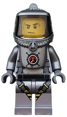 Volcano Explorer - Male Scientist with Heatsuit, Sweat Drops