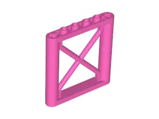 Dark Pink Support 1 x 6 x 5 Girder Rectangular