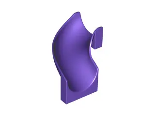 Dark Purple Slide Playground 6 x 6 x 6 Curved 90 degrees