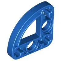 Blue Technic, Liftarm, Modified L-Shape Quarter Ellipse Thin 3 x 3