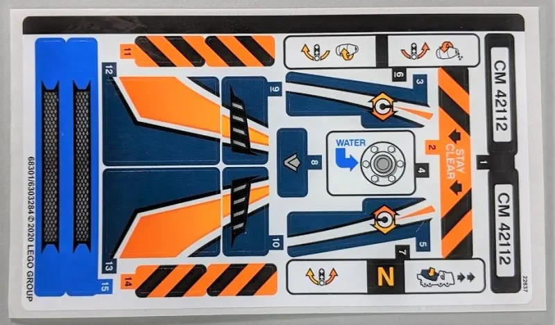 Sticker Sheet for Set 42112 - (68301/6303284)