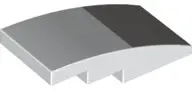 White Slope, Curved 4 x 2 with Light Bluish Gray Rectangle Pattern