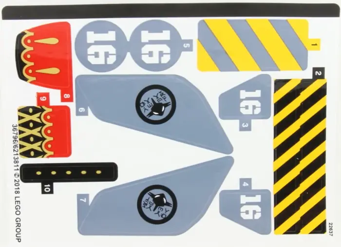 Sticker Sheet for Set 70629 - (36796/6213811)