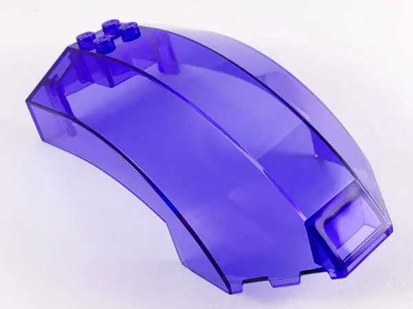 Trans-Purple Windscreen 10 x 6 x 4 Curved
