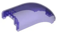 Trans-Purple Windscreen 16 x 8 x 6 Curved with 3 Pin Holes