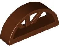 Reddish Brown Window 1 x 4 x 1 2/3 with Spoked Rounded Top